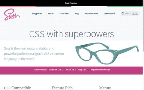Homepage for the Sass project at sass-lang.com